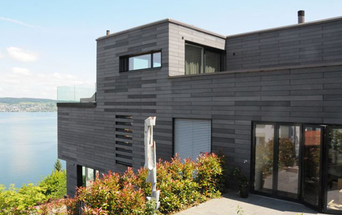 Einfamilienhaus mit Glasfaserbeton-Fassade