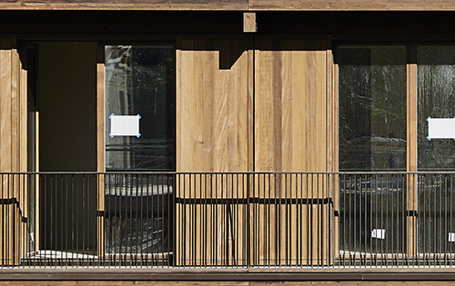 Druckimprägnierte und geölte Weisstanne an den Holzbauten im Freilager, Zürich