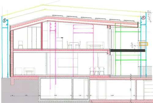 Echafaudage conçu pour une maison individuelle