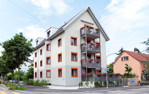 Façade crépie pour une construction bois