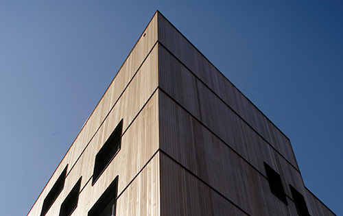 unbehandelte Holzfassade
