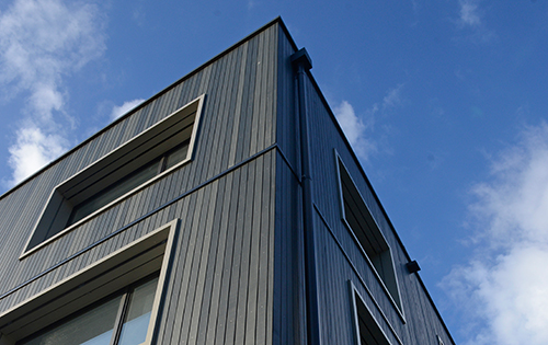 behandelte Holzfassade