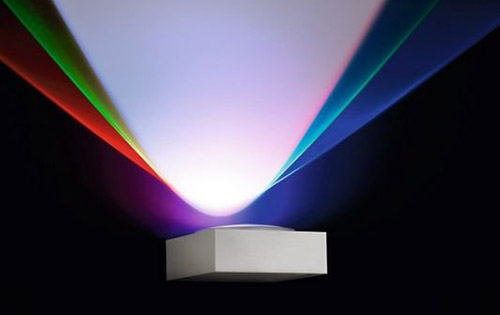 LED-Wand-Lampe in den Farben Rot, Grün und Blau
