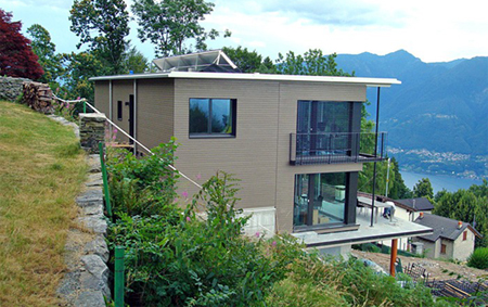 Minergie-P-Einfamilienhaus in Monte Bré sopra Locarno im Kanton Tessin