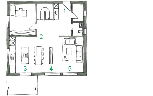 Vorschlag nach Feng Shui mit neuem Grundriss