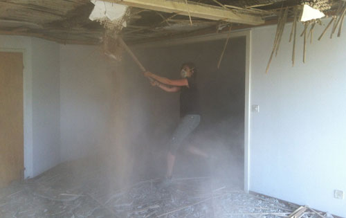 Abbrechen der alten Decke