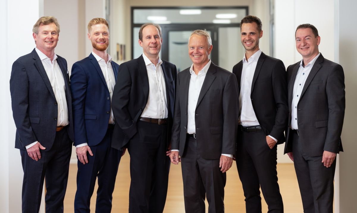 Die Geschäftsleitung der Renggli AG (von links): Gabriel Ledergerber, David Renggli, René Maurer, Max Renggli, Samuel Renggli, Peter Hurni.