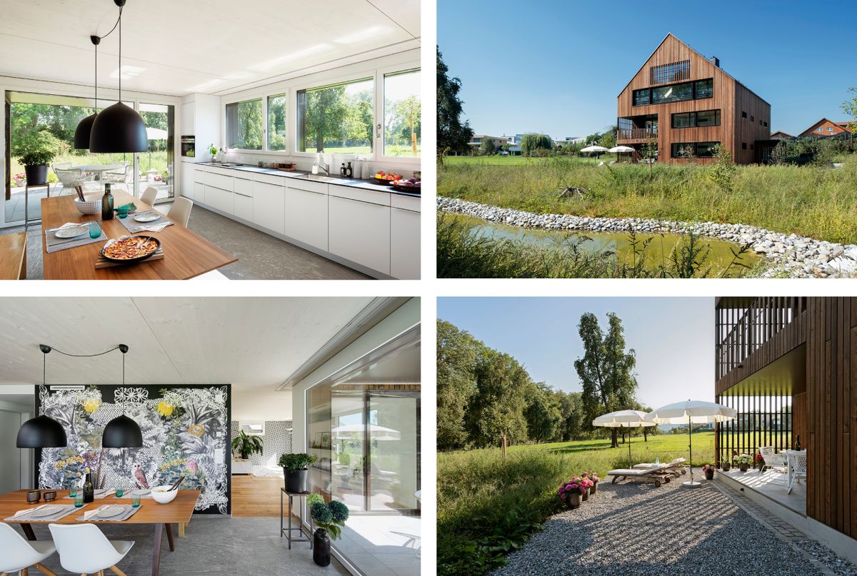 Impressionen eines Renggli-Mehrfamilienhauses in Holz in Oberkirch