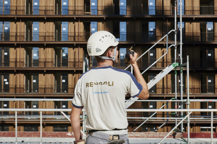 Renggli-Montage mehrgeschossiger Holzbau Freilager Zürich