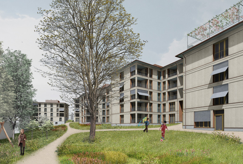 Bild von Überbauung TOKEH mit Doppelkindergarten Zürich