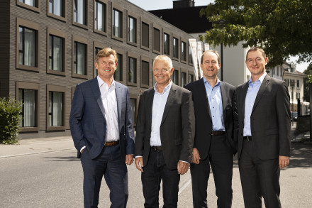 Die Geschäftsleitung der Renggli AG: Von links: Gabriel Ledergerber, Max Renggli, René Maurer, Peter Hurni