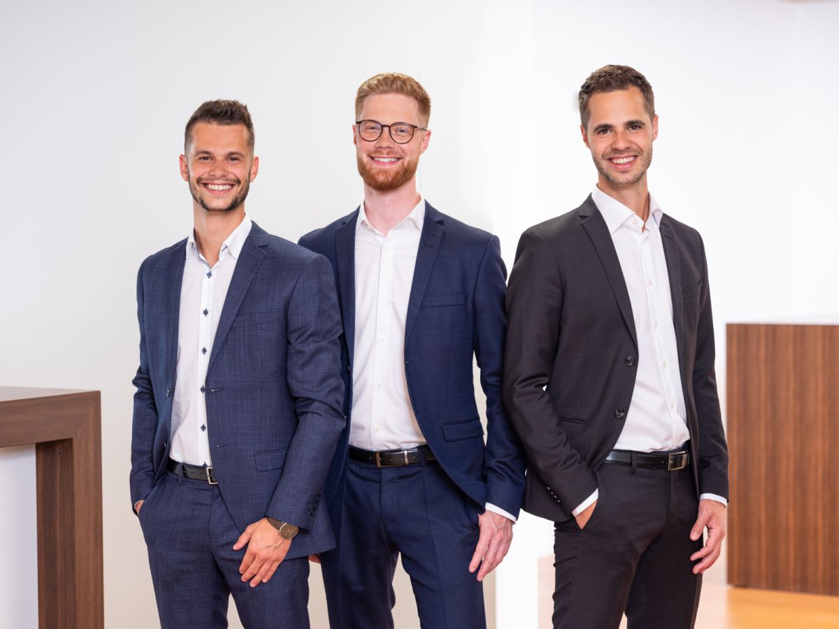 La cinquième génération: Micha Renggli, David Renggli, Samuel Renggli (de gauche à droite)