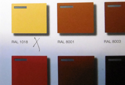 Différents échantillons de couleurs RAL