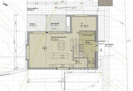 Plan d’une esquisse pour une maison individuelle sur deux étages