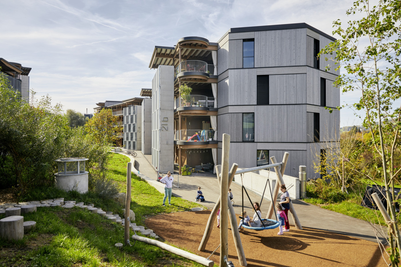 Lotissement Waldacker &agrave; St. Gall: Du bois certifi&eacute; platine