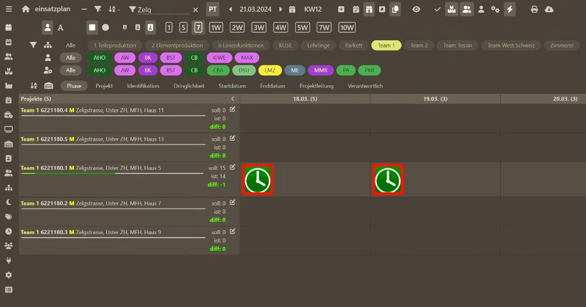Screenshot Funzione di filtro Vanillaplan