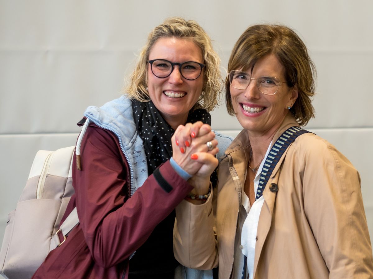 Sereina Thomann e Heidi Sager del comitato organizzatore - visibilmente felici.