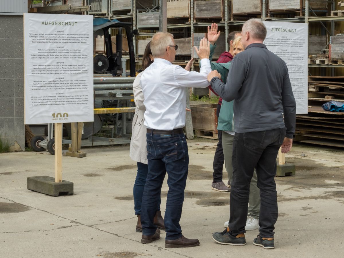 Max e Andrea Renggli, insieme a Franz Hess, Consiglio di amministrazione di Renggli, con Pia Hess