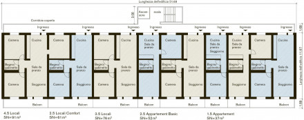 Varianti di pianta da 2,5 a 4,5 locali per l'edificio ibrido R:Modular di Renggli